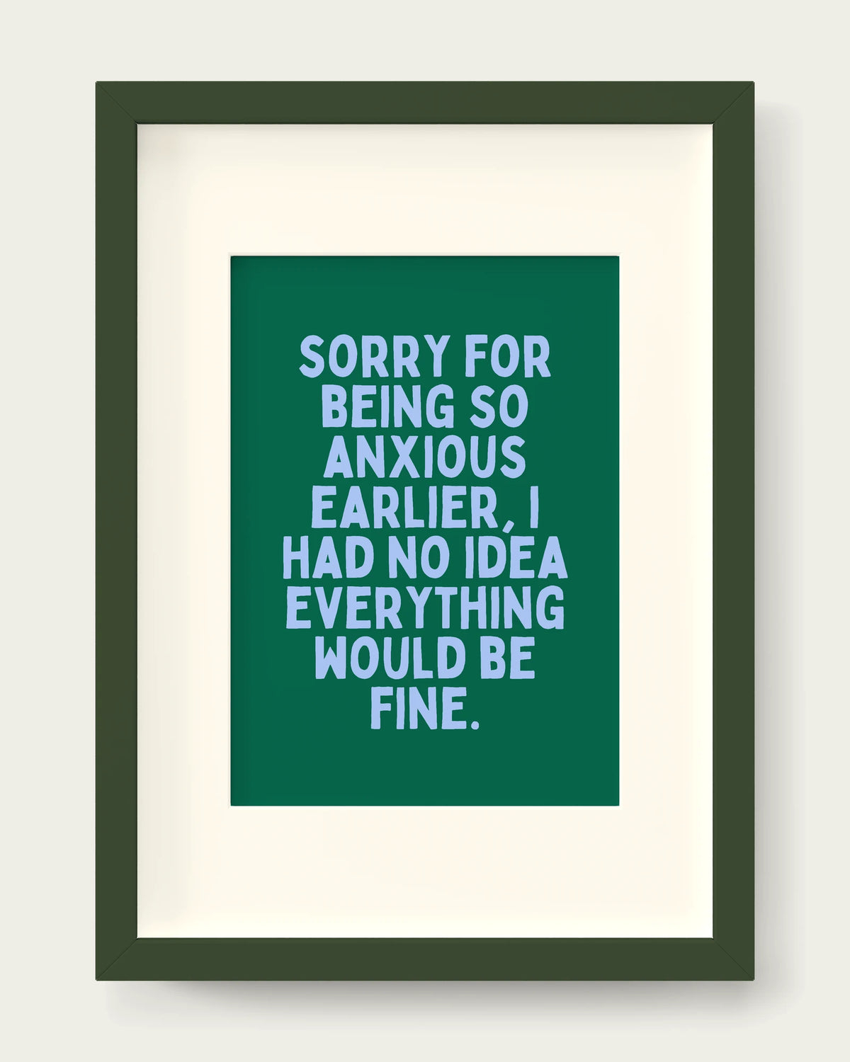 Cornflower-&-Pine/Dark Green+mount