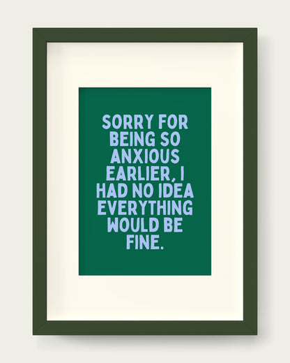 Cornflower-&-Pine/Dark Green+mount