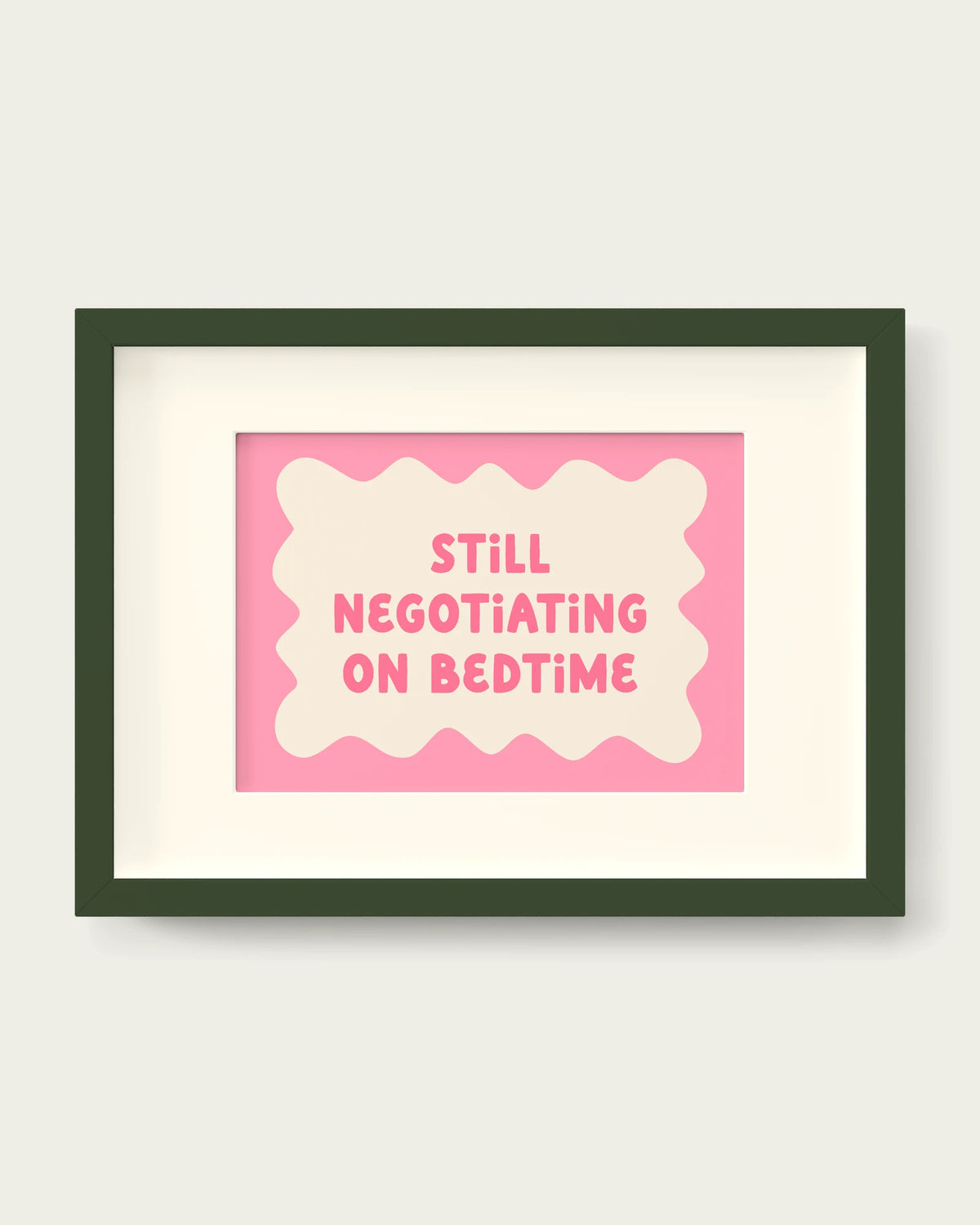 Watermelon-&-Blush-Pink/Dark Green+mount