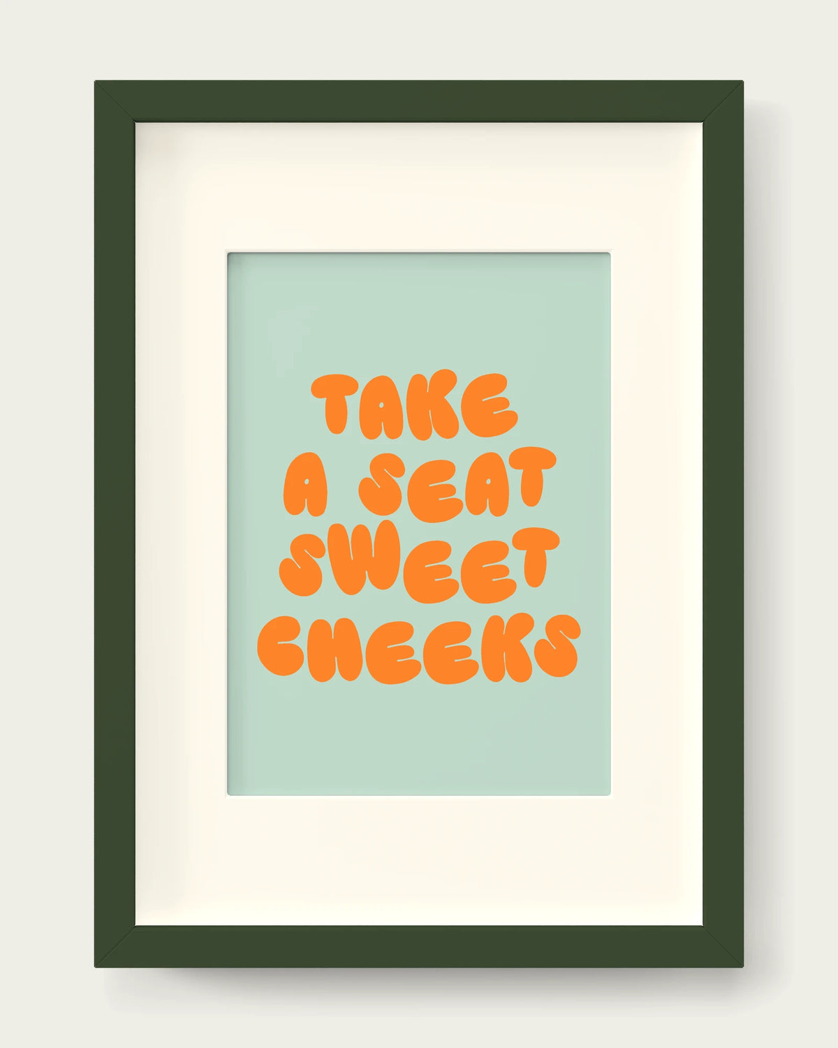 Orange-&-Peppermint/Dark Green+mount
