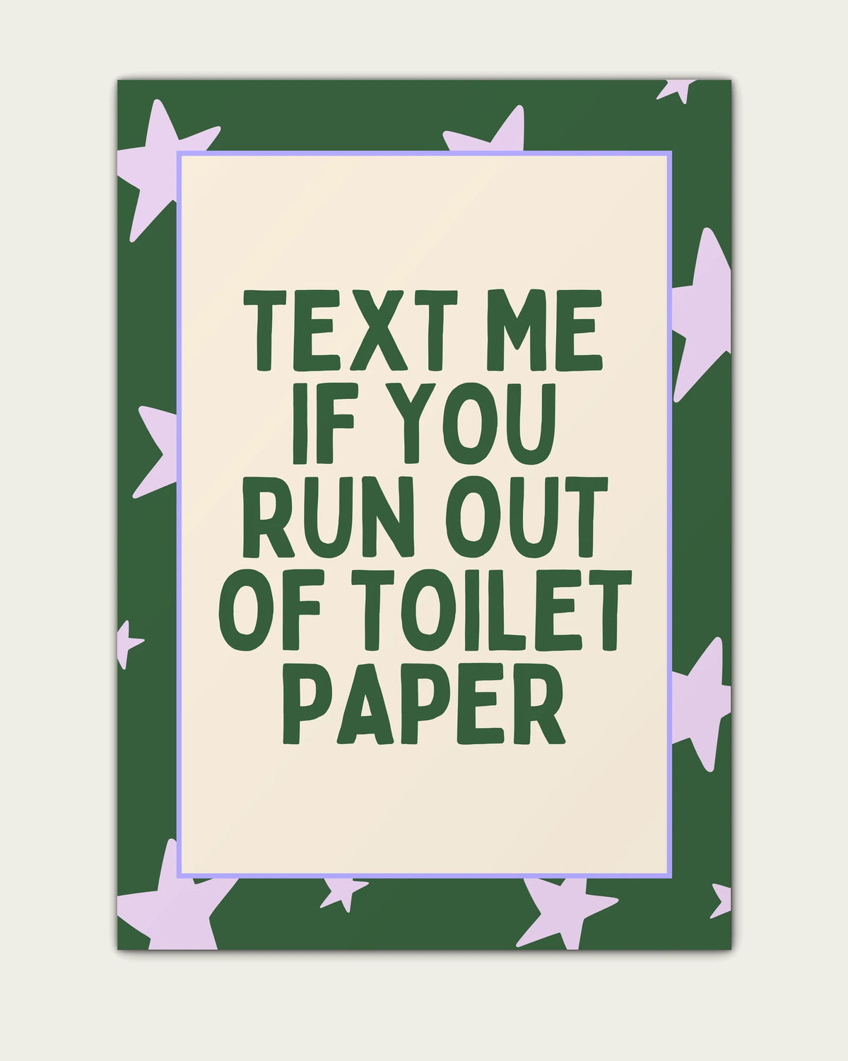Lilac-&-Hunter-Green/Unframed
