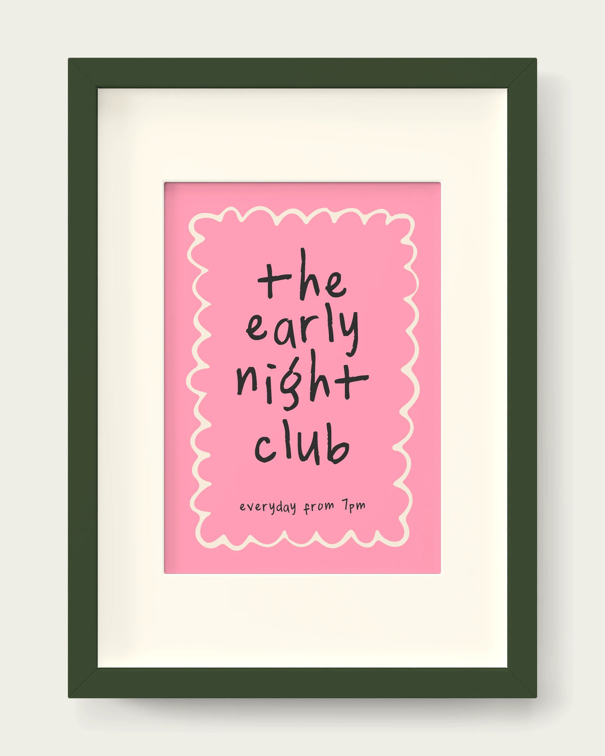 Blush-Pink/Dark Green+mount