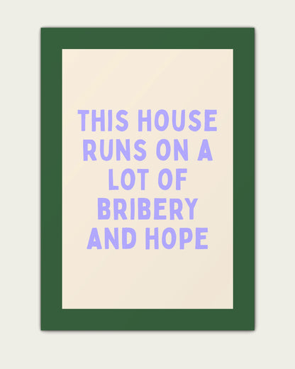 Periwinkle-&-Hunter-Green/Unframed