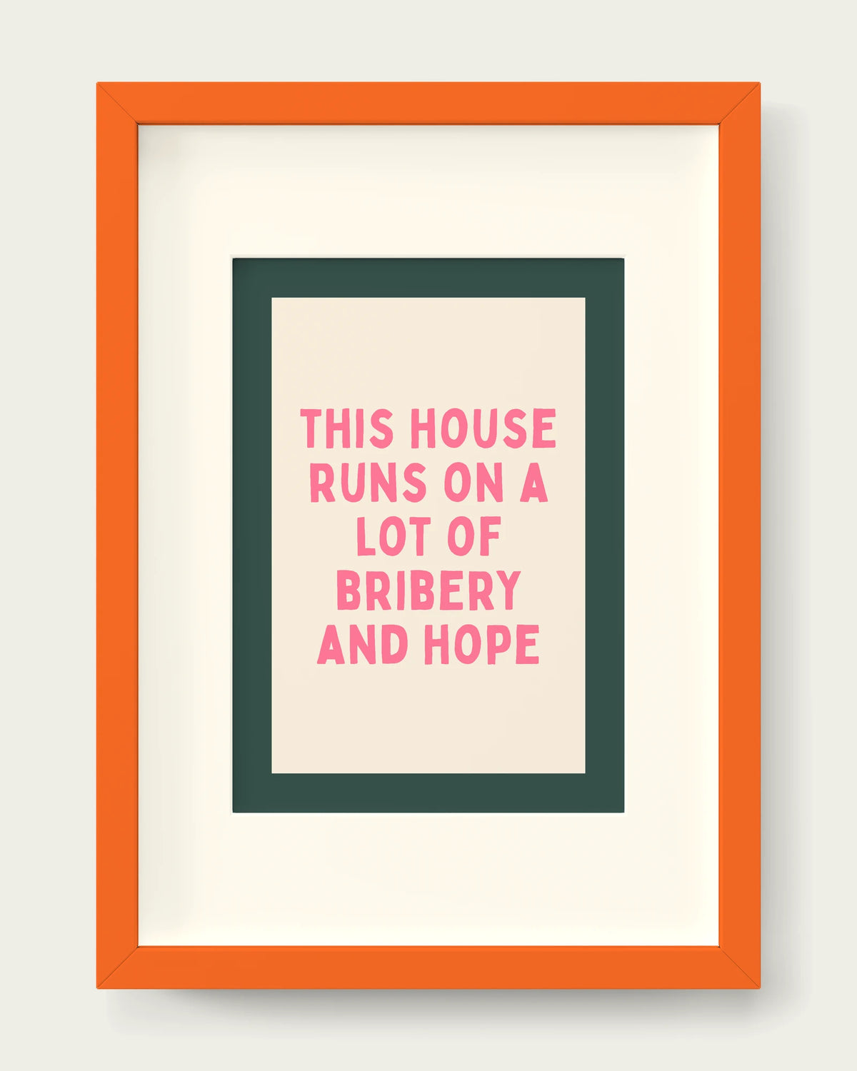 Watermelon-&-Forest-Green/Orange+mount
