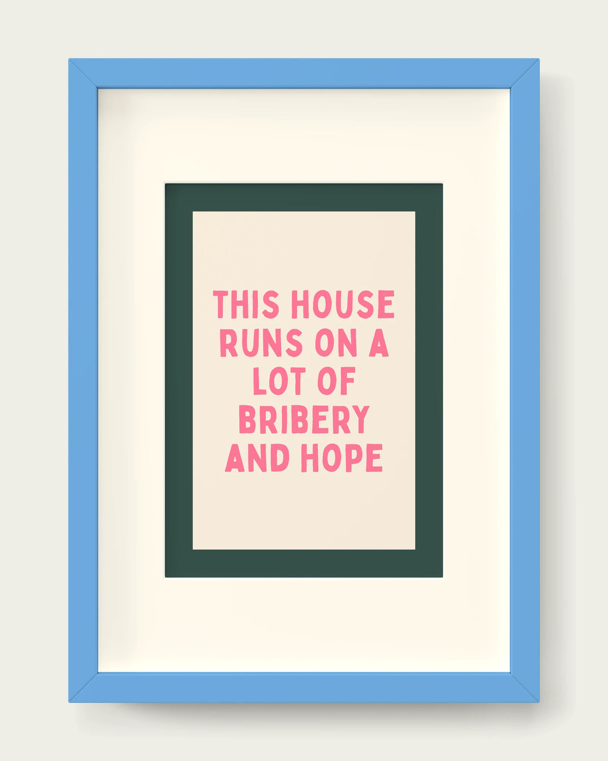 Watermelon-&-Forest-Green/Sky Blue+mount