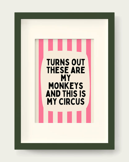Blush-Pink/Dark Green+mount