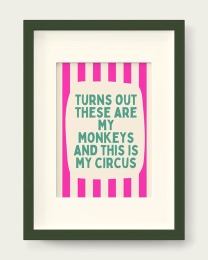 Hot-Pink-&-Vivid-Teal/Dark Green+mount