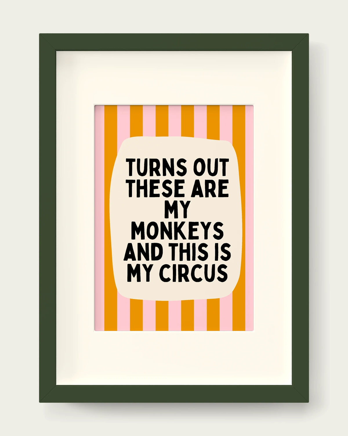 Milkshake-&-Mustard/Dark Green+mount