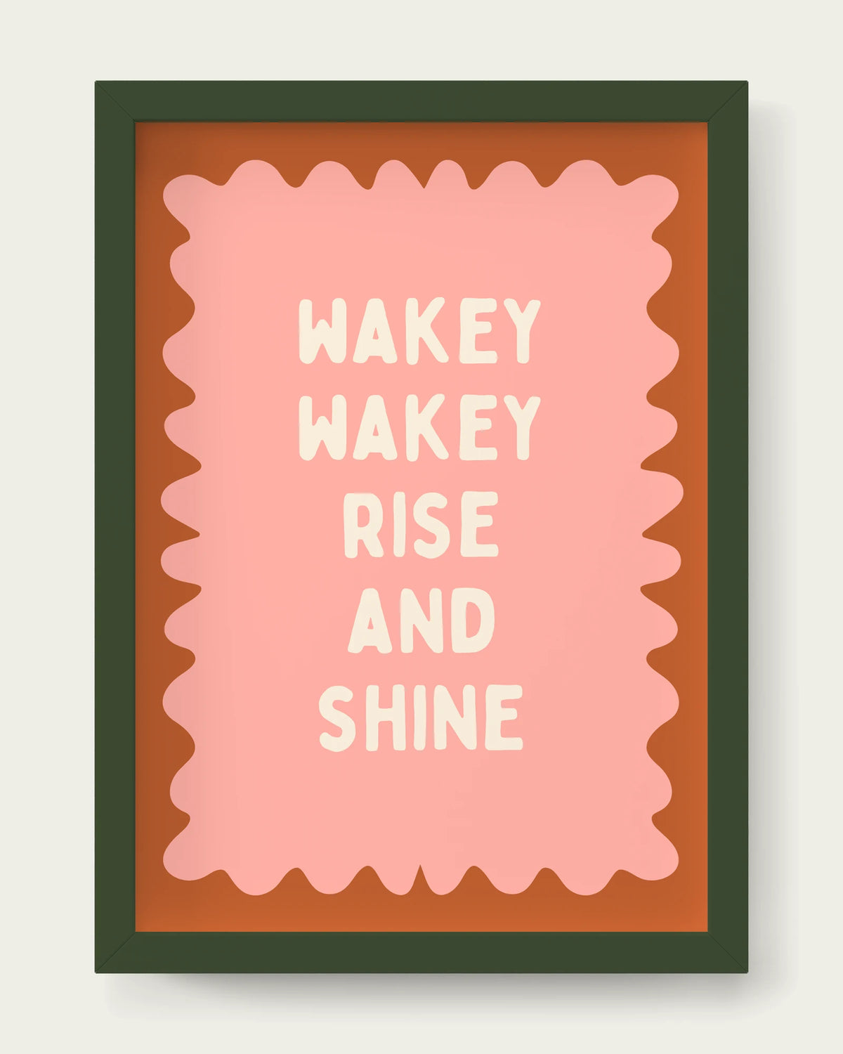 Peach-&-Rust/Dark Green