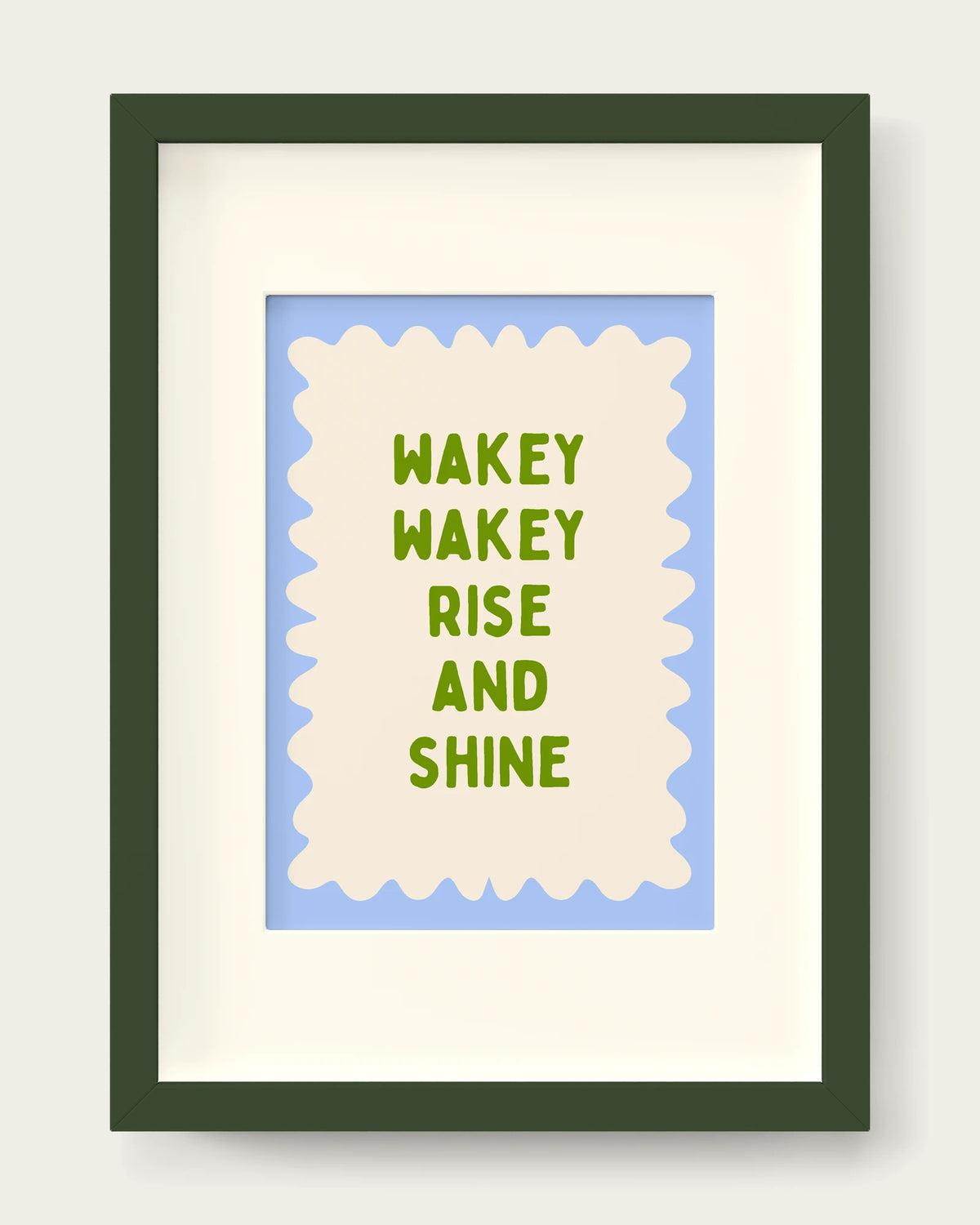 Pear-&-Cornflower/Dark Green+mount