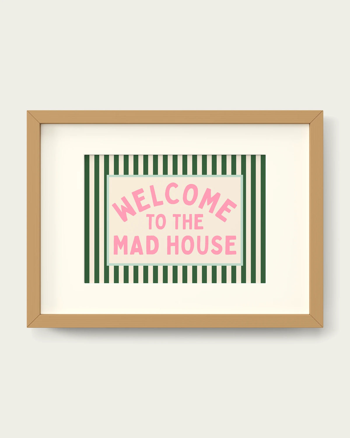 Hunter-Green-&-Blush-Pink/Oak+mount