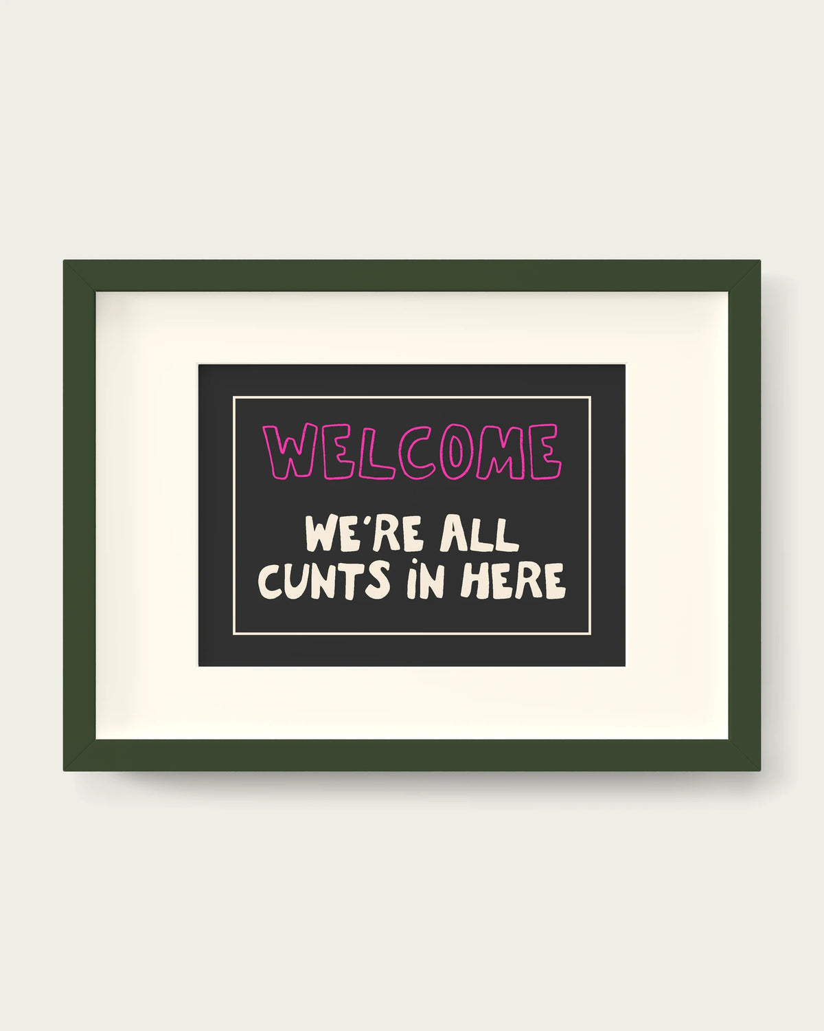 Hot-Pink/Dark Green+mount