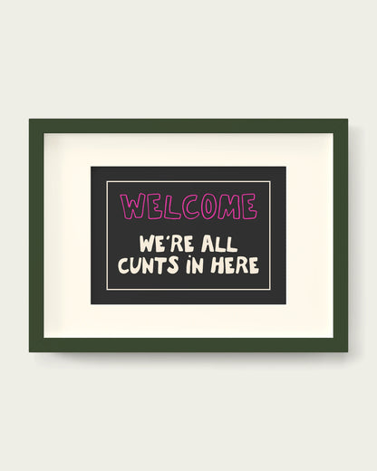 Hot-Pink/Dark Green+mount