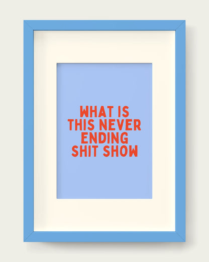 Lobster-&-Cornflower/Sky Blue+mount