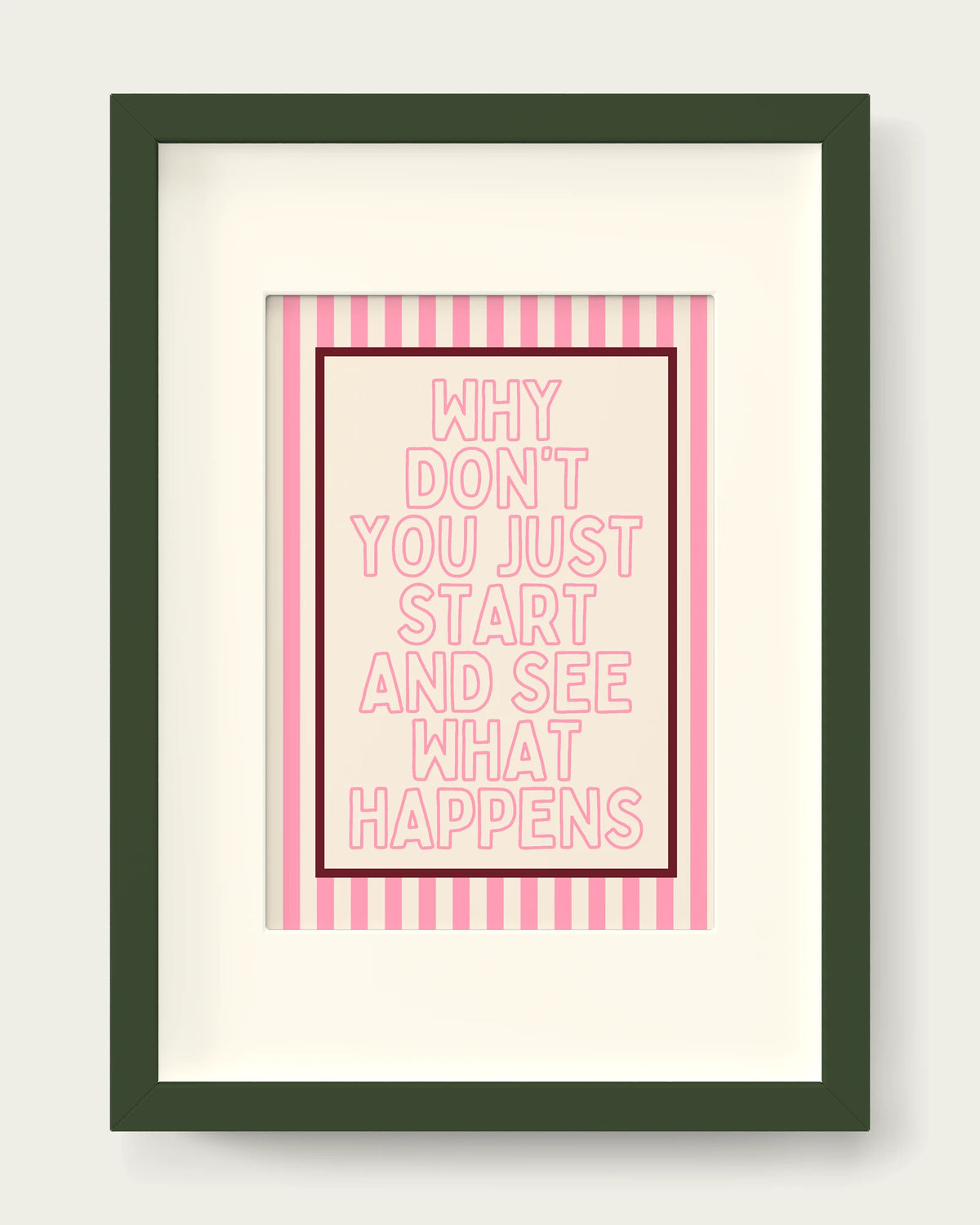 Blush-Pink/Dark Green+mount