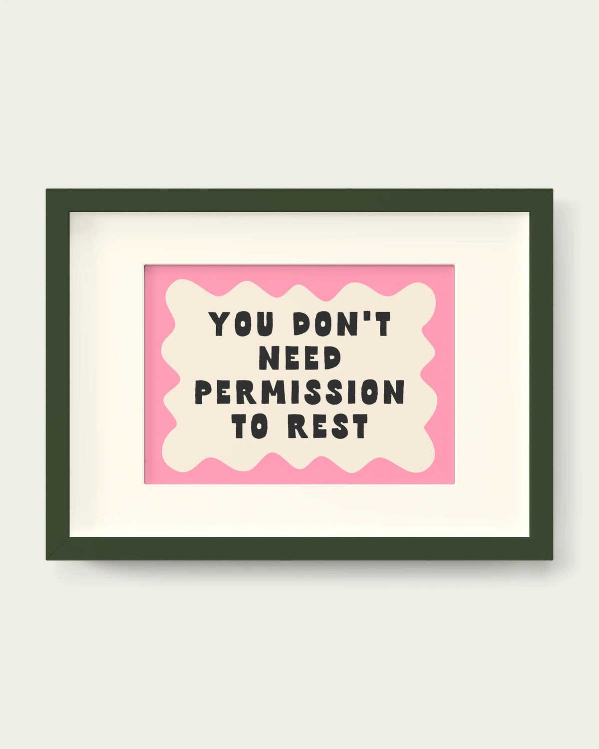 Blush-Pink/Dark Green+mount