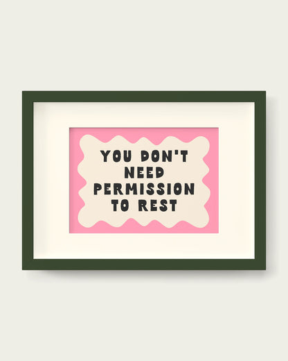Blush-Pink/Dark Green+mount