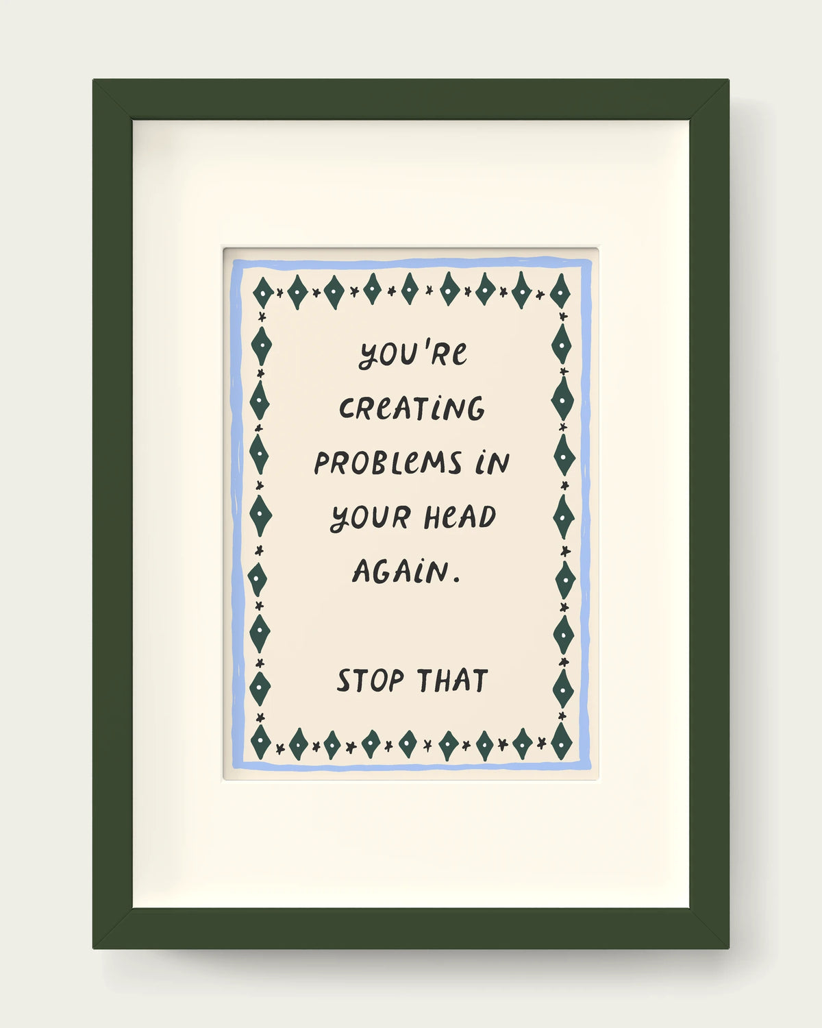 Cornflower/Dark Green+mount