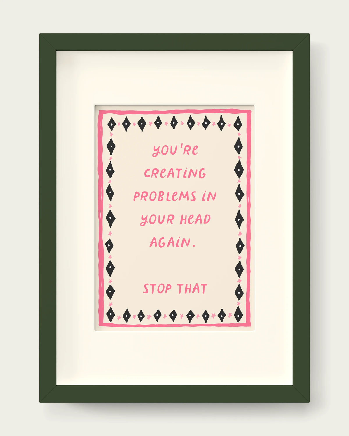 Watermelon-&-Charcoal/Dark Green+mount