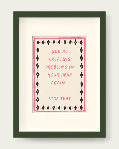 Watermelon-&-Charcoal/Dark Green+mount
