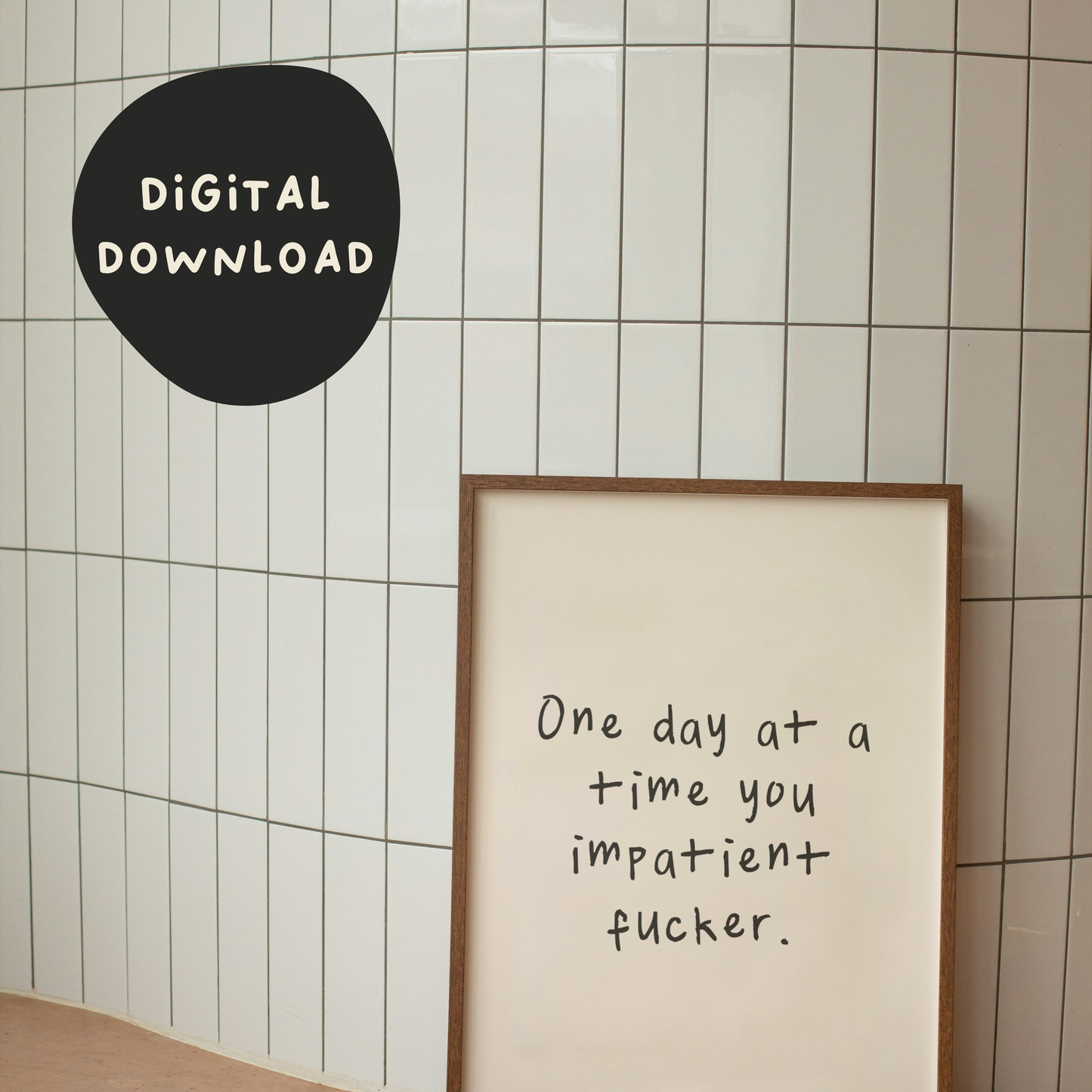 Digital Download | One Day At A Time | Black and Cream