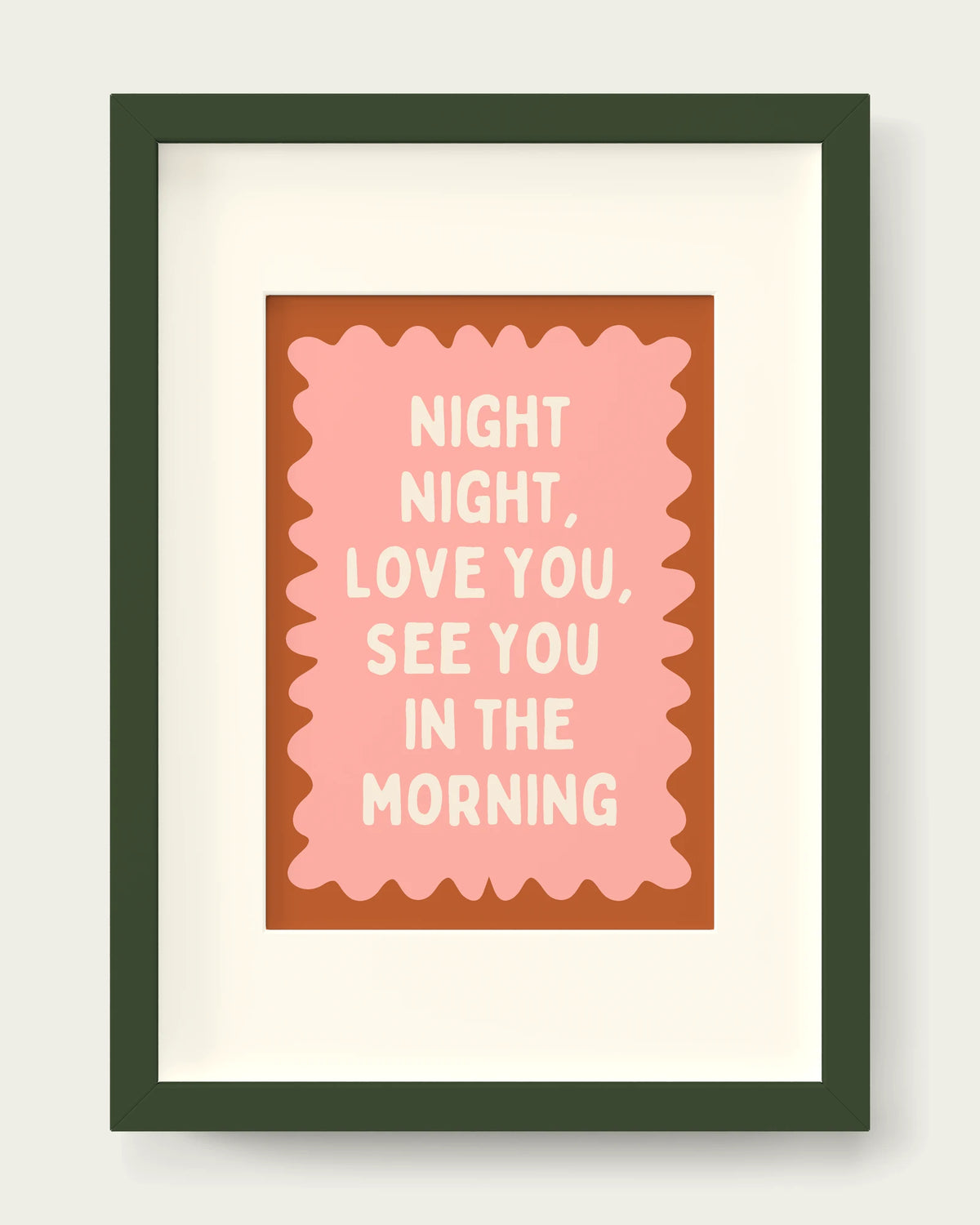 Peach-&-Rust/Dark Green+mount