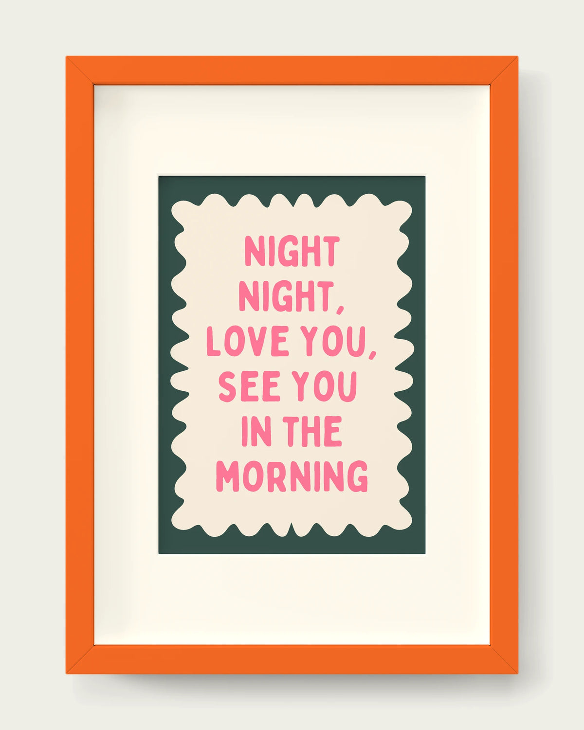 Watermelon-&-Forest-Green/Orange+mount