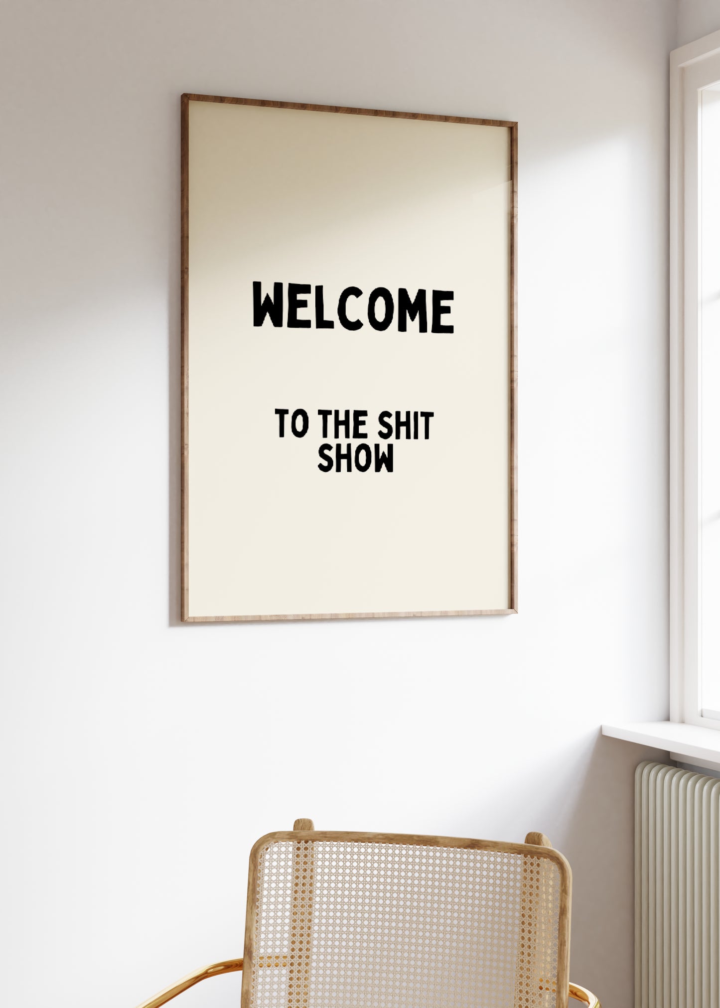 Welcome To The Shit Show | Black and Cream | Art Print