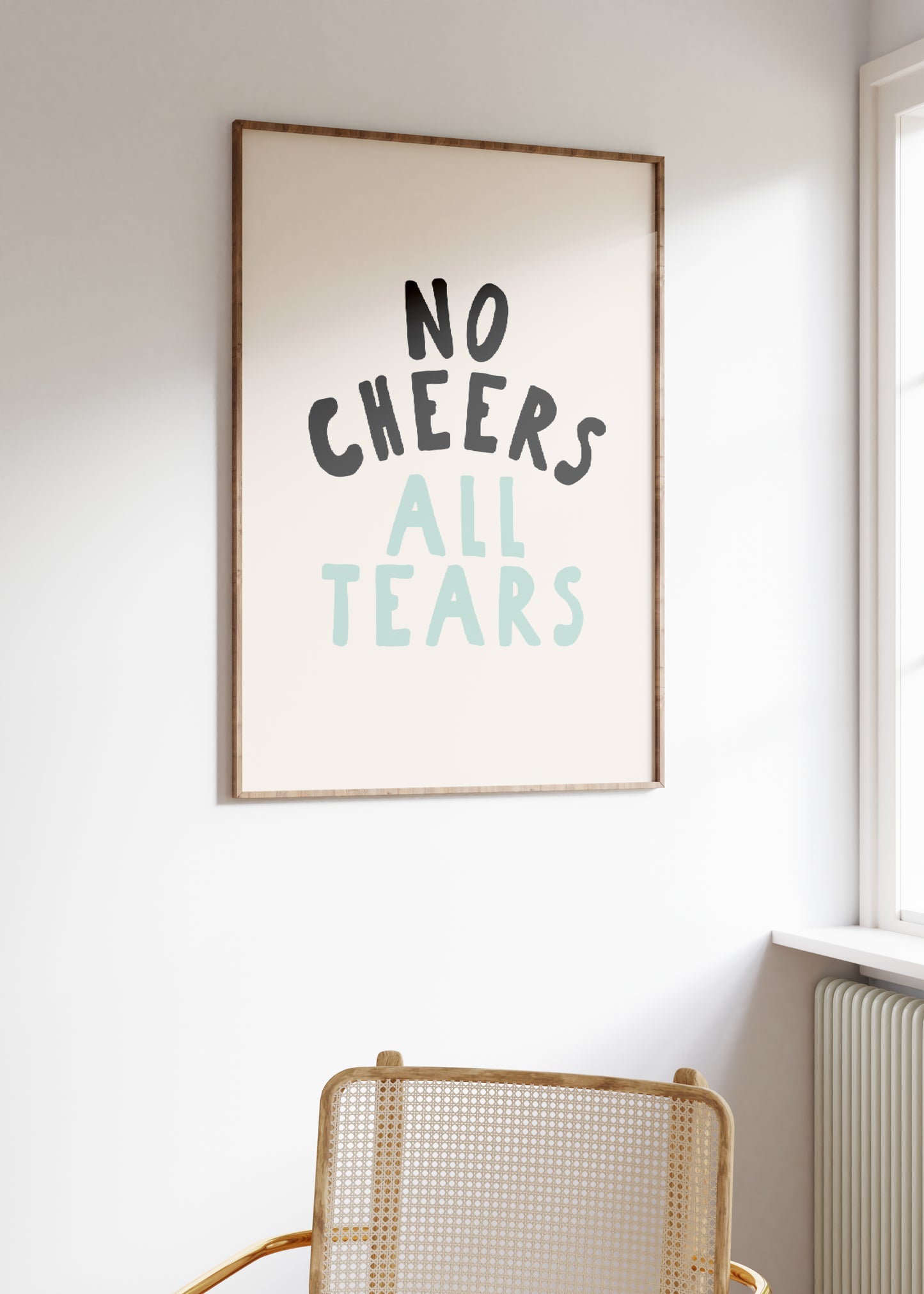 Digital Download | No Cheers All Tears | Seafoam and Charcoal