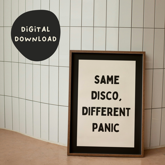 Digital Download | Same Disco, Different Panic | Black and Cream