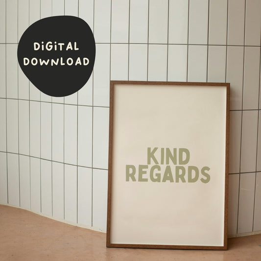 Digital Download | Kind Regards | Sage and Cream