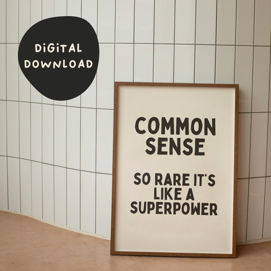 Digital Download | Common Sense | Black and Cream