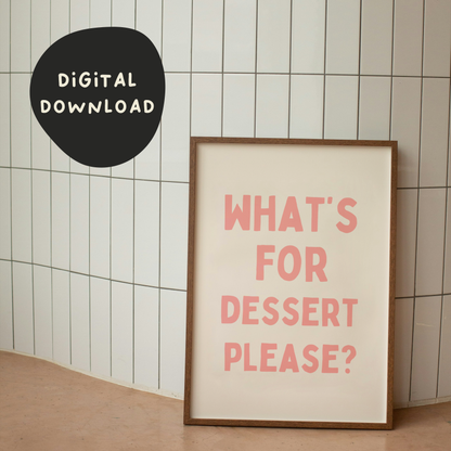 Digital Download | What's For Dessert Please? | Peach and Cream