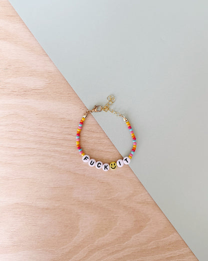 Fuck It | Tutti Frutti | Gold | 'Not So' Friendship Bracelet