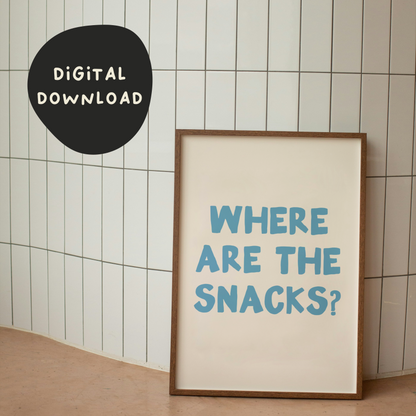 WISDOM & WONDER X HEY WONDER | Digital Download | Where Are The Snacks? | Denim & Cream