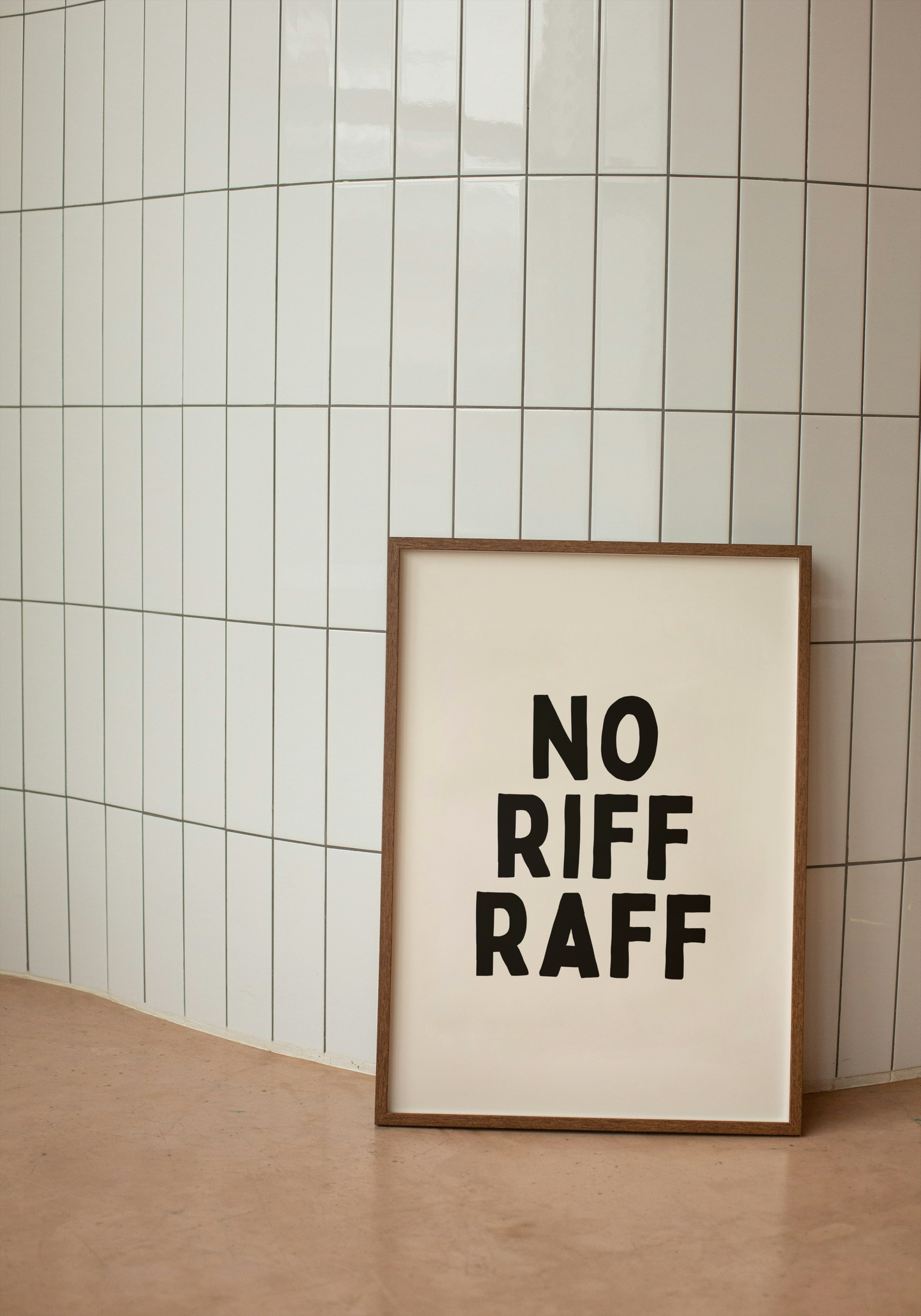 No Riff Raff | Black and Cream | Art Print