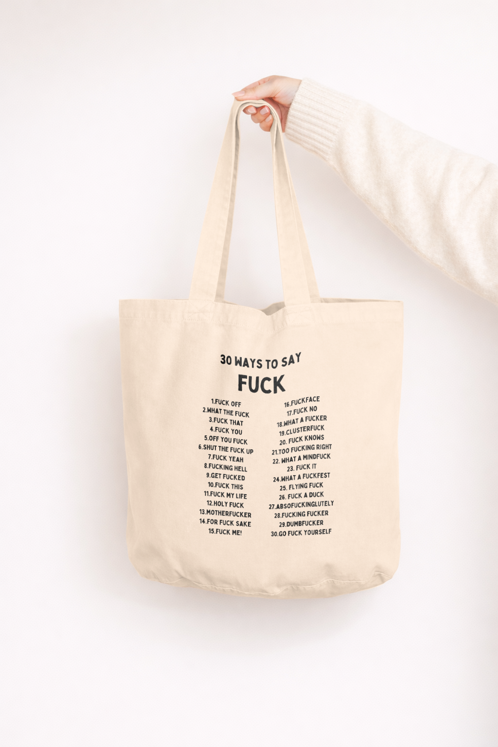 30 Ways To Say Fuck | Tote Bag