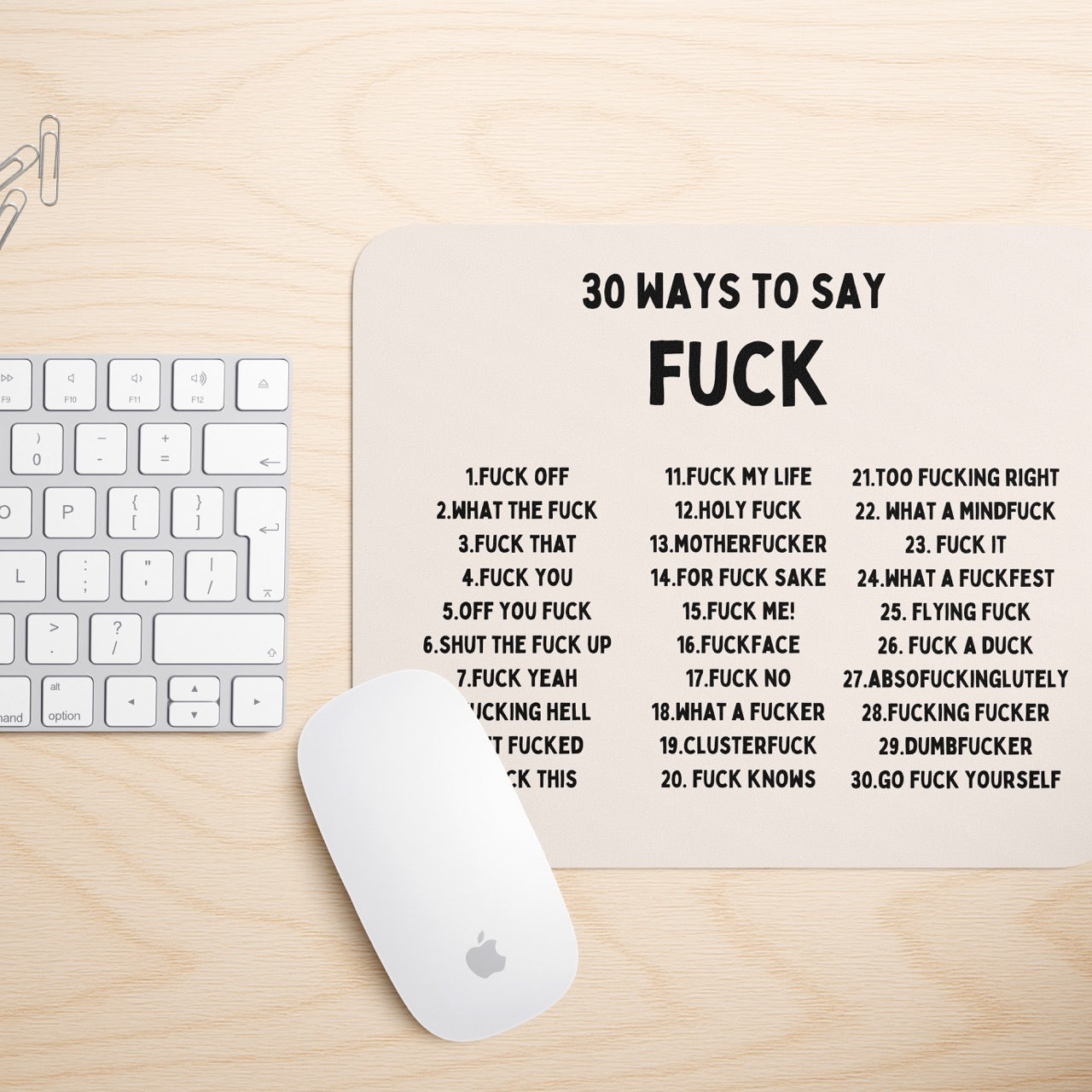 30 Ways To Say Fuck | Mouse Mat
