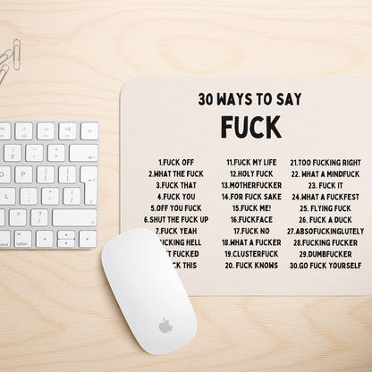 30 Ways To Say Fuck | Mouse Mat