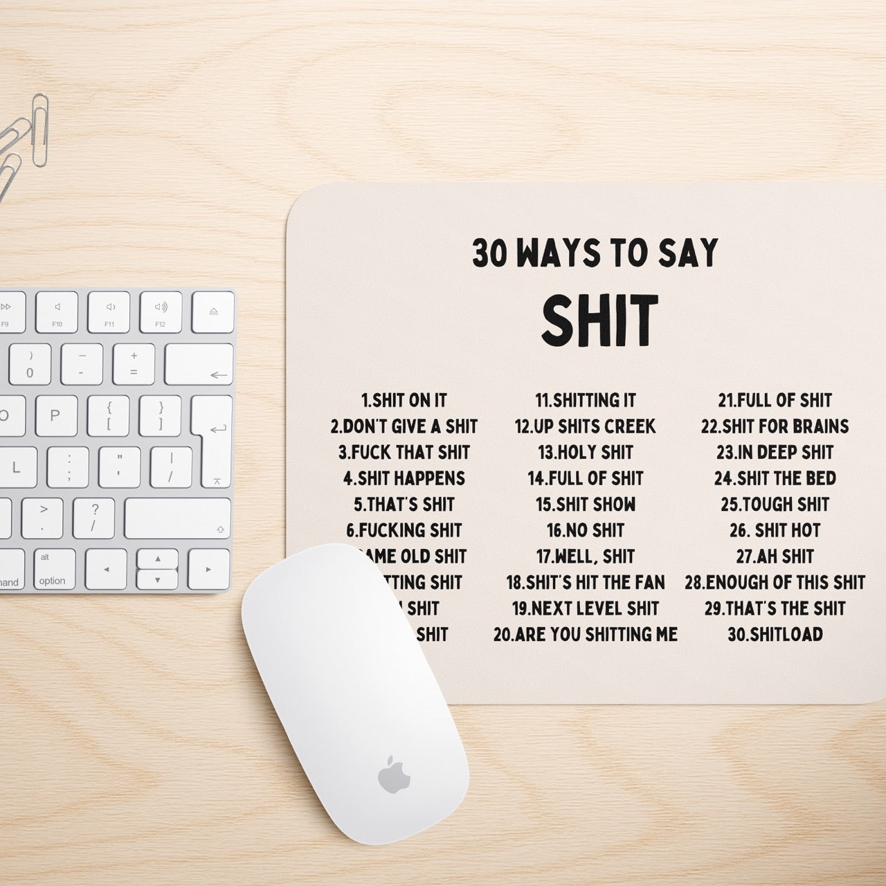 30 Ways To Say Shit | Mouse Mat
