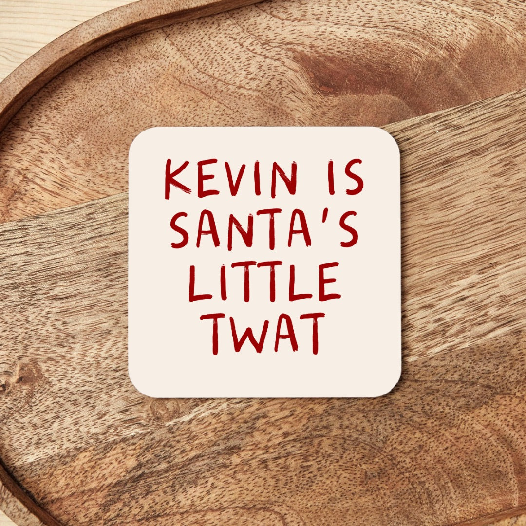 Personalised Christmas Coaster | Santa's Little Twat