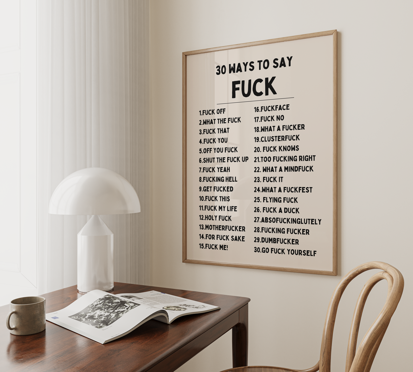 30 Ways To Say Fuck | Art Print