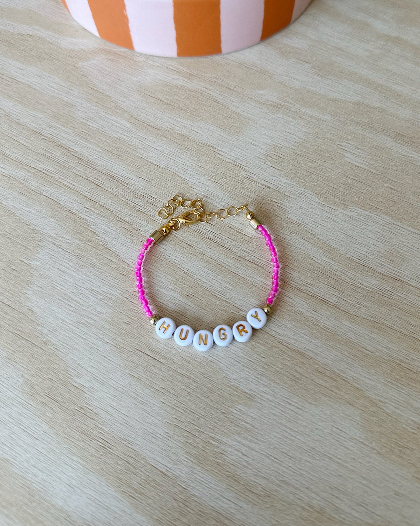 Hungry | Raspberry Ripple | Gold | 'Not So' Friendship Bracelet