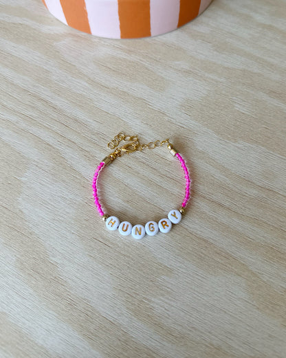 Hungry | Raspberry Ripple | Gold | 'Not So' Friendship Bracelet