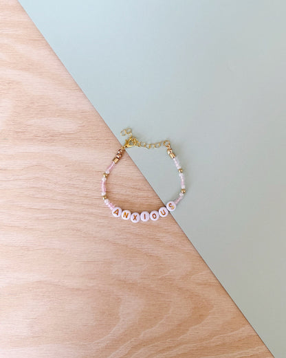 Anxious | Bubblegum Blush | Gold | 'Not So' Friendship Bracelet