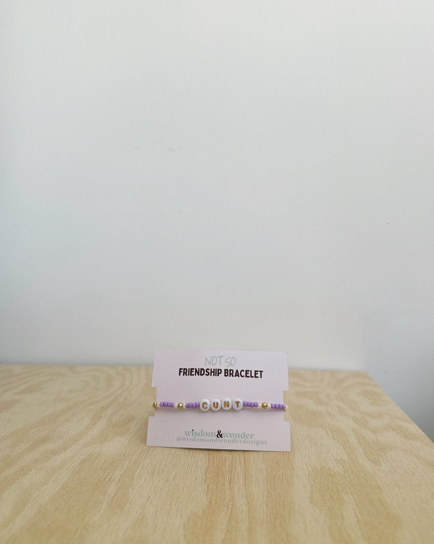 Cunt | Lilac Sorbet | Gold | 'Not So' Friendship Bracelet