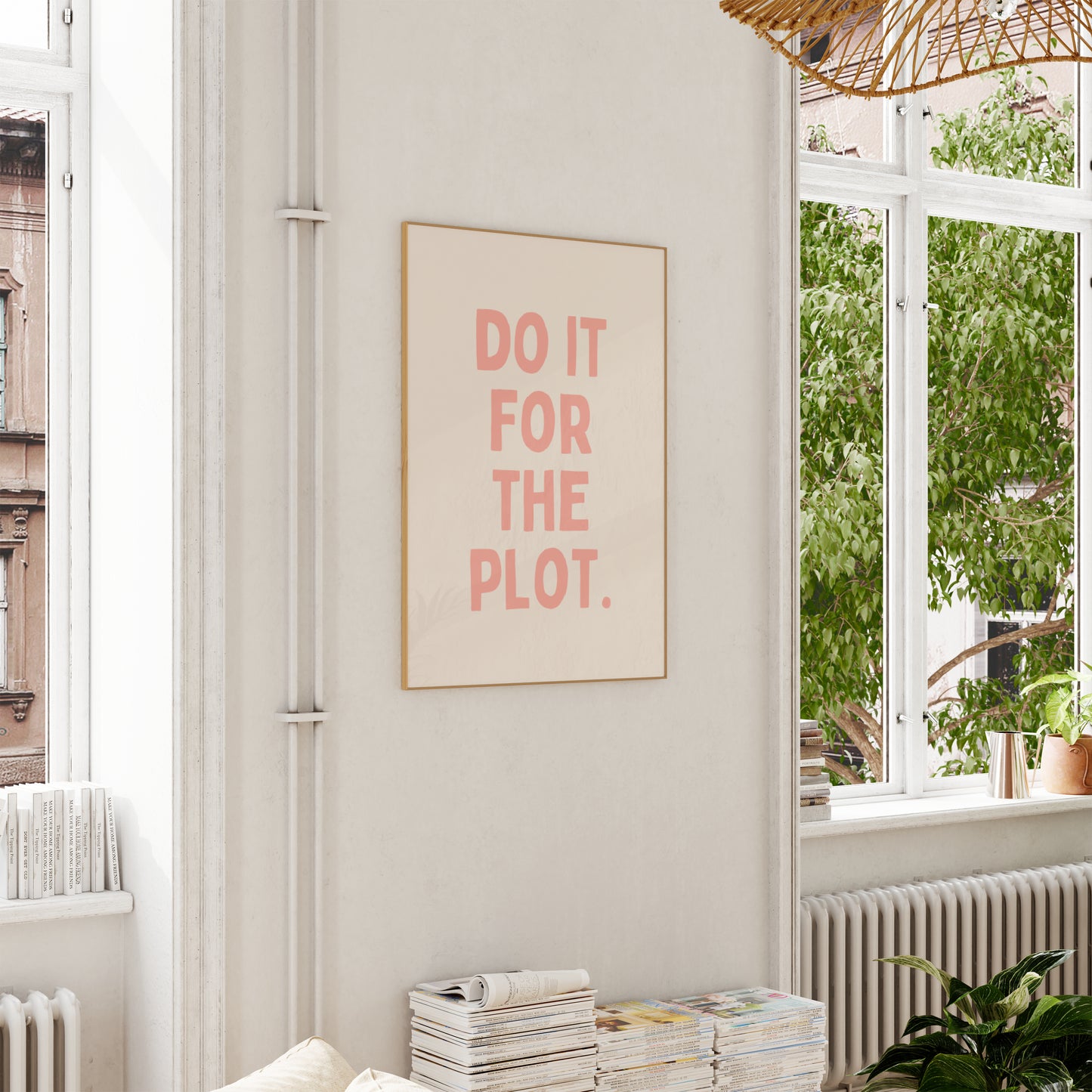 Do It For The Plot | Peach and Cream | Art Print