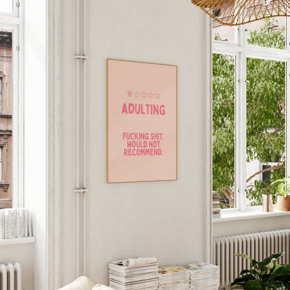 Adulting | Pink | Art Print