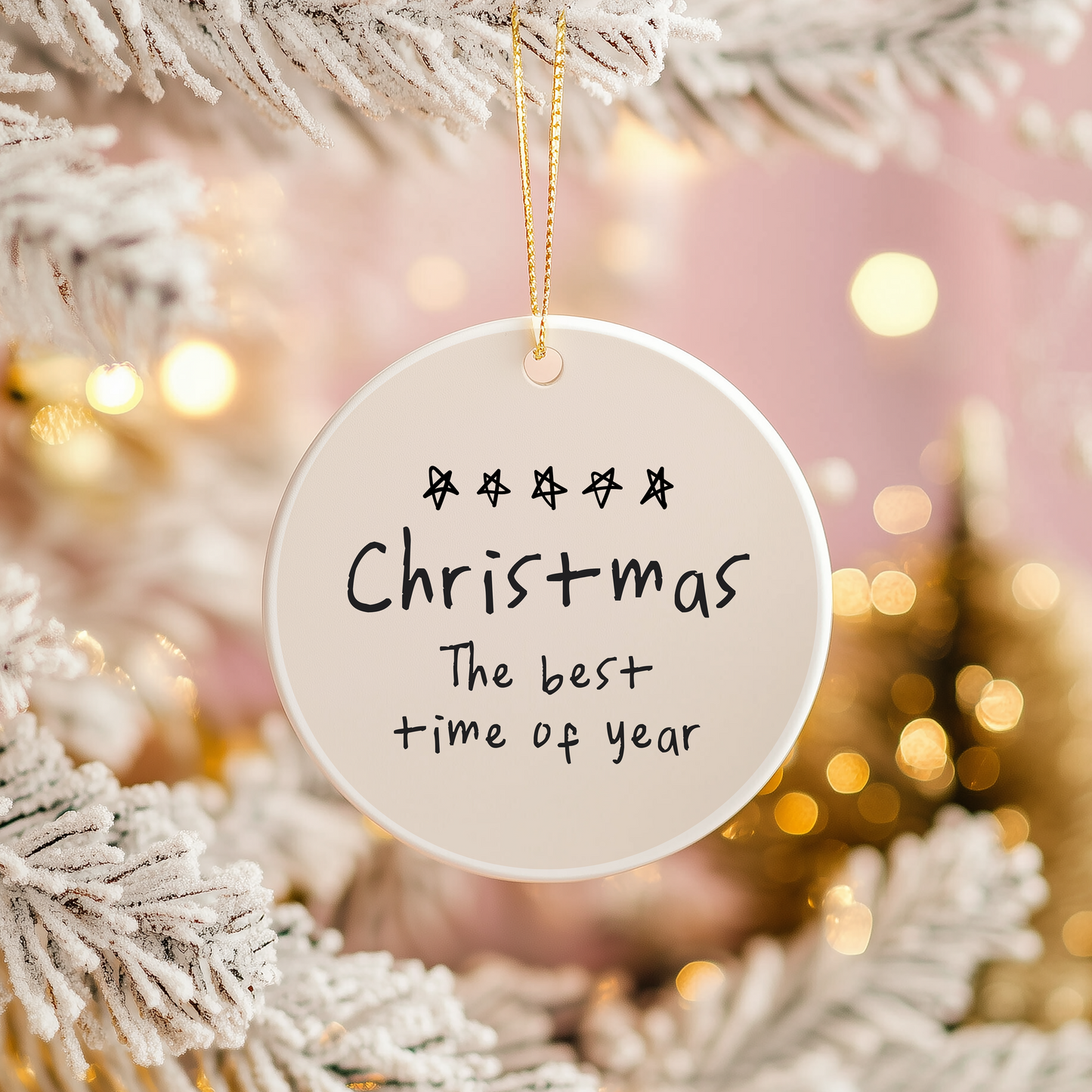 Christmas is the Best Time of Year | Ceramic Christmas Bauble Ornament