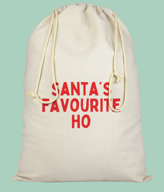 Santa's Favourite Ho | Premium Cotton Christmas Sack